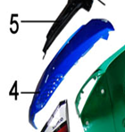 ÖN GÖĞÜS ÜÇGEN PARÇA MAVİ NAR-SKY